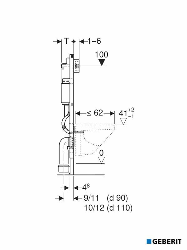 Ugradni vodokotlić Duofix-set beli taster 111.134.11.2 - 2