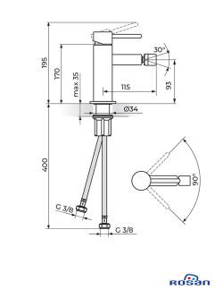 Baterija za bide JZ39101 Zerro Rosan 1