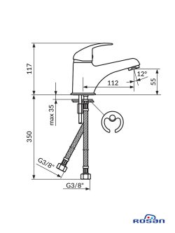 Baterija za lavabo Perla JP301001 1