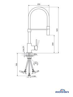 Baterija za sudoperu Zerro JZ38703 Rosan 1