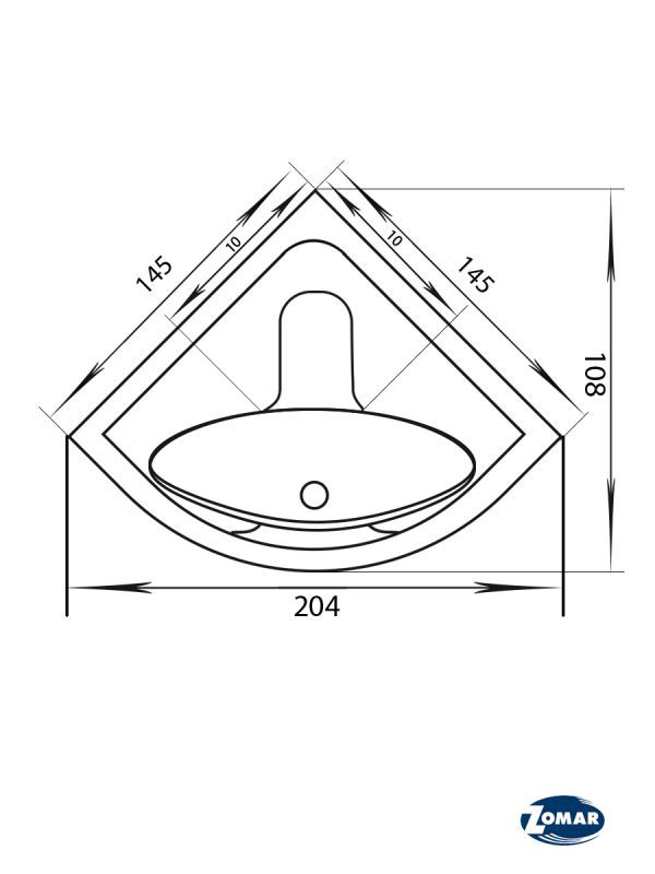 Kada ugradna 145x145 Iman Zomar