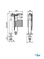 Plovak 3/8 vertikalni Sanit 1