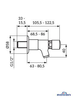 Potisna slavina za hladnu vodu A7033F 1
