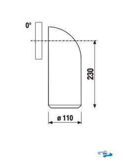 Priključno koleno za wc šolju 90° pvc Sanit 58.103.01.0000 1