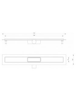 Tuš kanalica MesaTeknik 70cm Quadro 1