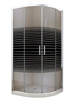 Tuš kabina R80x185cm braon staklo-pruge 6011