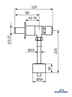 Ugaoni ventil za pisoar A76104 1