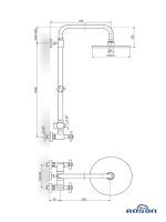 XO37251 Baterija sa usponskim-ručnim tušem Rosan-2