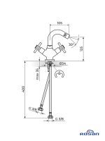 Dvoručna XO39101 baterija za bide Rosan-2