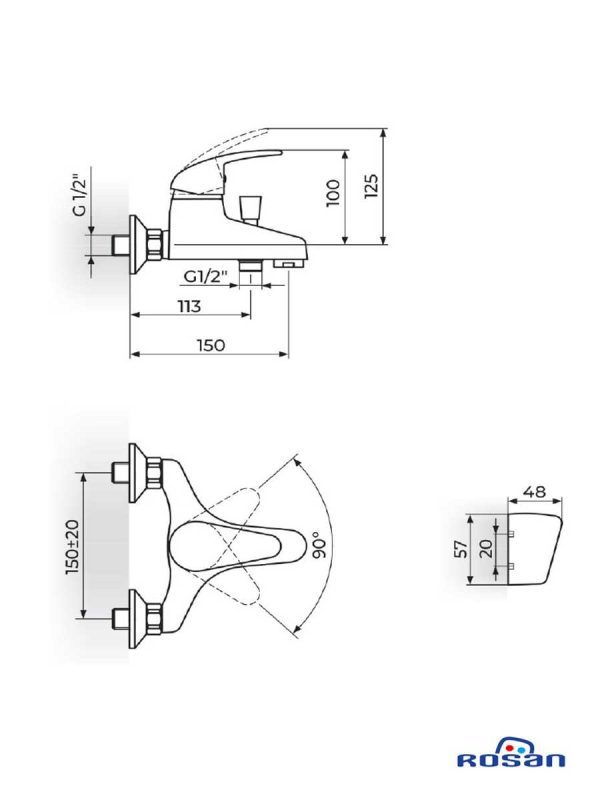 Slavina za kadu J331001 King Rosan-2