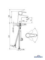 Cubo3-JC30101 baterija za lavabo Rosan-2