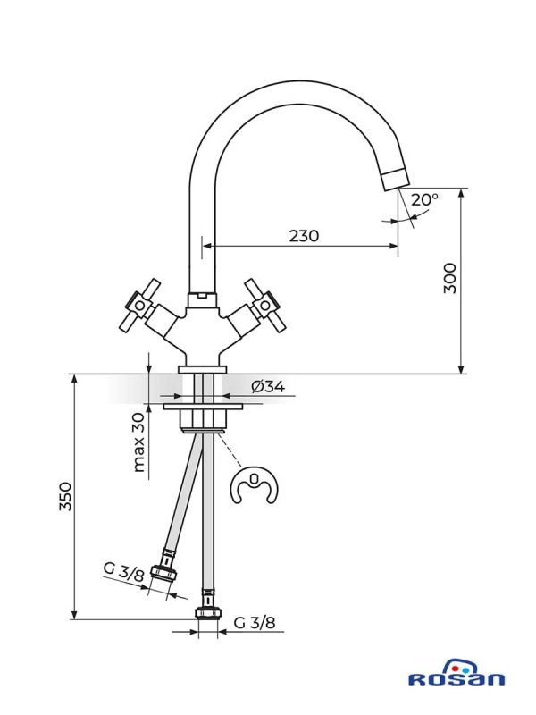 XO38101 Baterija za sudoperu Rosan-2
