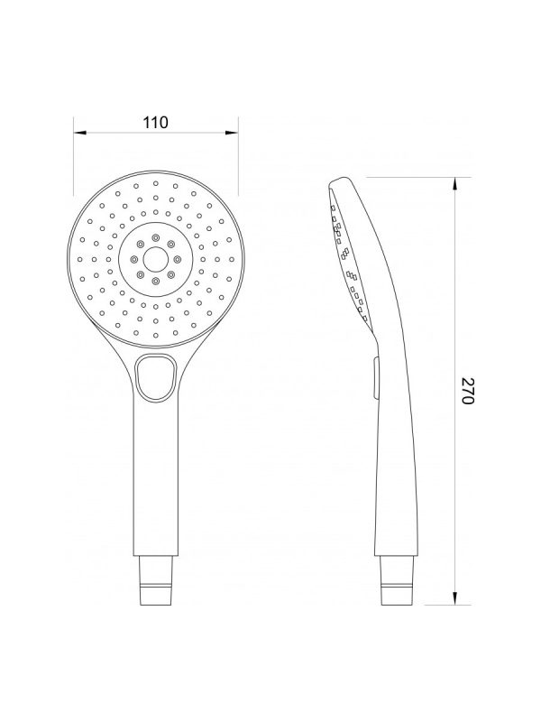 Tuš ručica sa 3 funkcije zelena C-05-5207 Concept - Slika 2