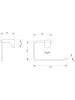 Držač za mali peškir C-11-09 Fuego Concept - Slika 2