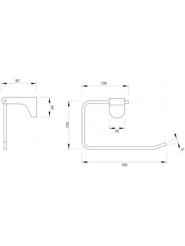 Držač za mali peškir C-11-09 Fuego Concept - Slika 2