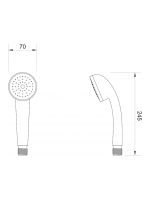 Tuš ručica hrom okrugla DF-2883 Minotti - Slika 2