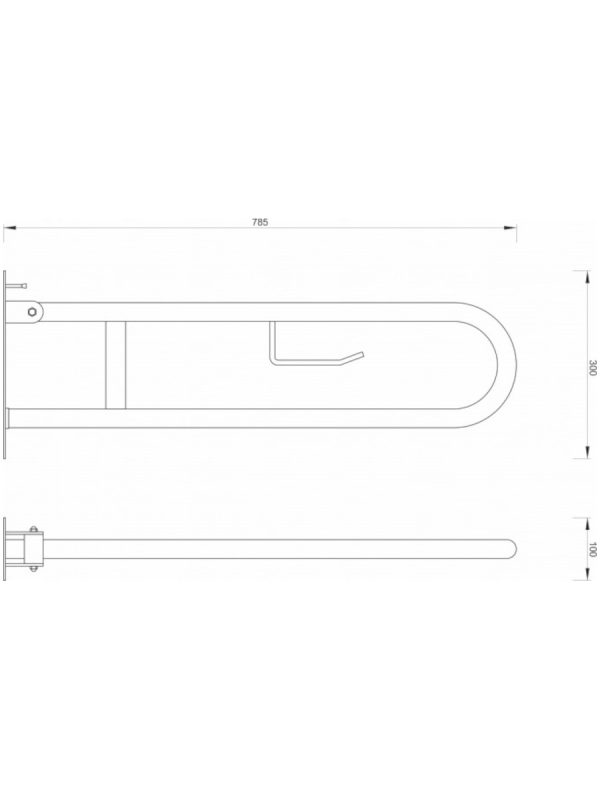 Rukohvat 80cm pokretni za osobe sa posebnim potrebama HD-04 Minotti - Slika 2