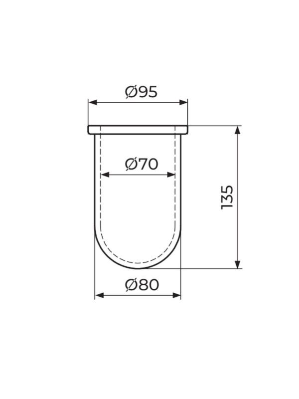 Posuda za WC četku Mistique JM908C-Rosan - Slika 2
