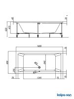Kolpa-san Elektra 190x90 ugradna kada-2