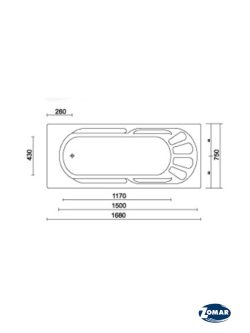 Zomar kada Anastasija hidromasažna 170x75cm-2