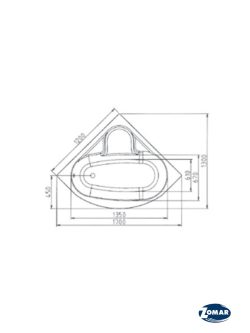 Zomar kada Nila Ugradna 120x120cm-2