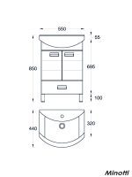Lavabo sa ormarićem Line-F 55cm Minotti-1