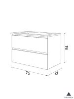 Lavabo sa ormaricem Euridika FR 75cm Piramida-2