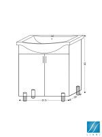 Lavabo sa ormarićem 51.5cm Classic Linni-3