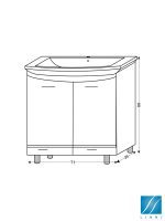 Lavabo sa ormarićem 71cm Vegas Linni-2