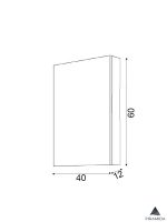 Ormarić sa ogledalom Karma 40cm Piramida-2