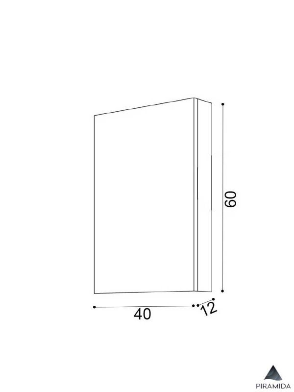 Ormarić sa ogledalom Karma 40cm Piramida-2