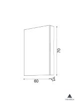 Ormarić sa ogledalom Karma 60cm Piramida-2