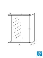 Ogledalo sa ormarićem 61cm Classic Linni-2