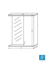 Ogledalo sa ormarićem 71cm Classic Linni-2