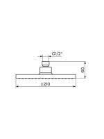Tuš ruža PTRUSP5 Quadro Rosan 210x210mm - Slika 2