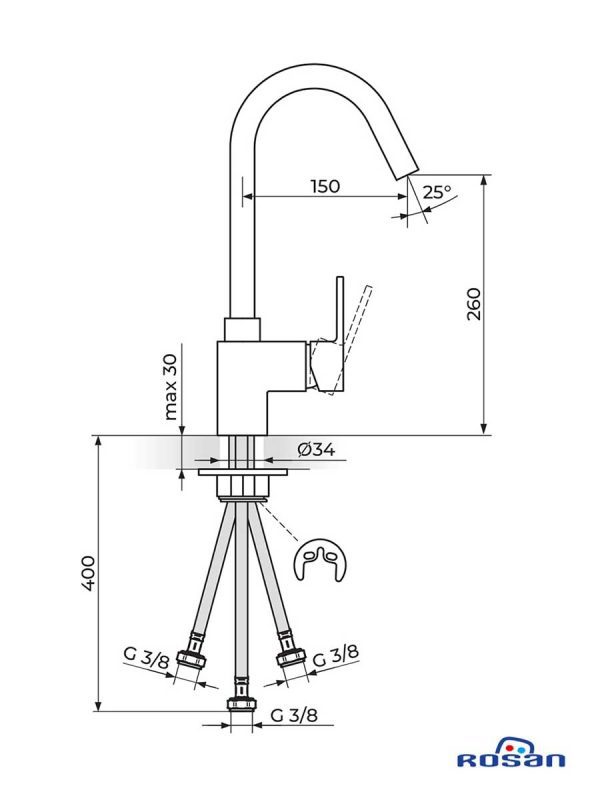 Rosan baterija Quadro-JQ38103 3 cevi-2