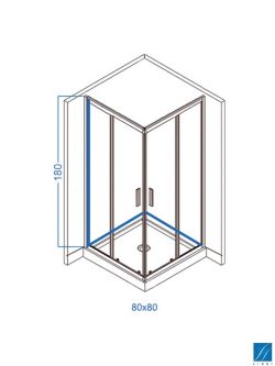 Tuš kabina K80 CLASSIC LINNI 80x80x185-4mm-1