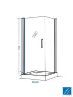 Tuš kabina Ideal-9003 Linni 90x90x195-1