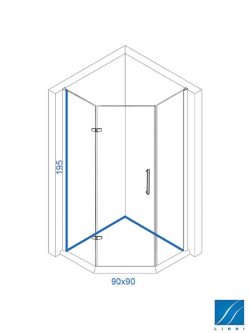 Tuš kabina Ideal-9001 Linni 90x90x195-1