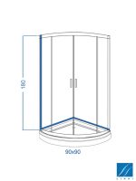 Tuš kabina Linni classic R90x180cm-1