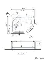 Tuš kada Elena ugaona-leva Polyagram 110x80cm-2