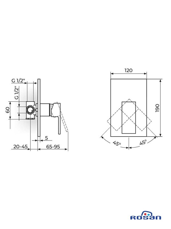 Rosan ugradna baterija Quadro-JQ3801-2