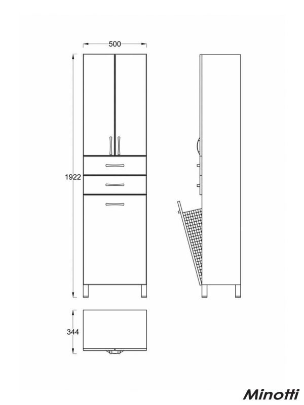 Vertikala Uni 50cm sa korpom MINOTTI-1