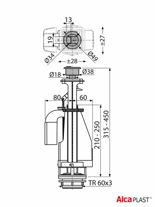 Zvono za monoblok Alca dual-2
