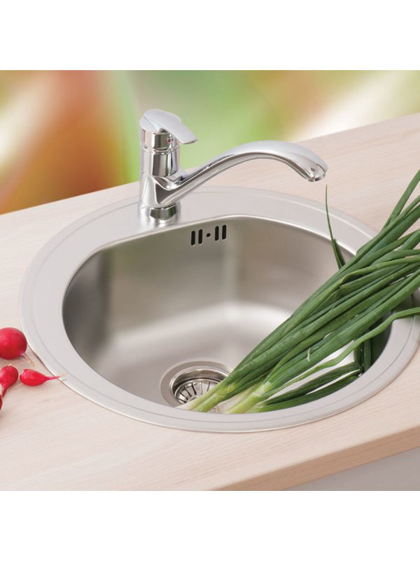 Metalac inox usadna sudopera Venera E510 sifon ø90 51cm polirana - Slika 2