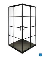 Tuš kabina crna Ideal-9023 Linni 90x90x195