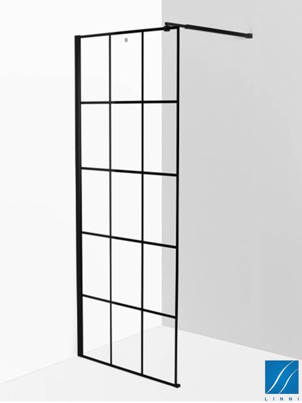 Fiksni tuš paravan Linni Elegance-Black 80x200cm-3