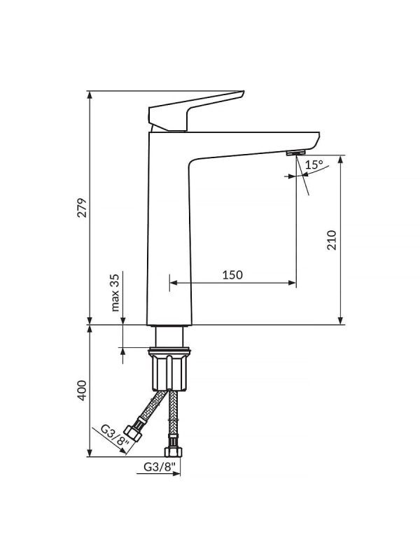 Baterija za lavabo STOLZ 130109 1