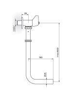 Ventil ispirac za wc solju sa mesinganom podesivom cevkom 3/4" A95134 Rosan - Slika 2