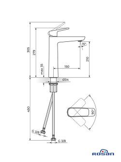 Baterija za lavabo Stolz-130109B RosanBaterija za lavabo Stolz-130109B Rosan-2